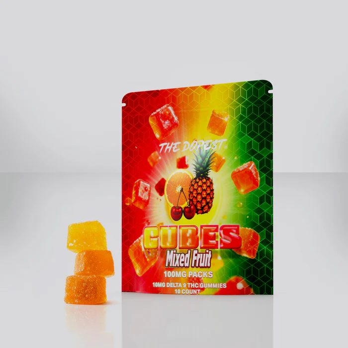 The Dopest Cubes: Mixed Fruit 100mg Delta 9 Gummies