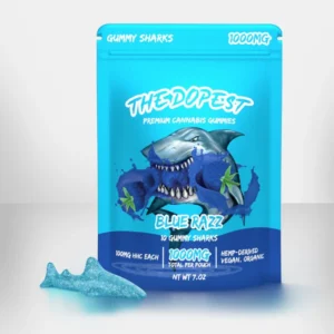 Blue Razz Sharks HHC Gummies - 1000mg