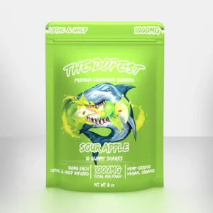 Sour Apple Sharks HHCP + D9 Gummies - 1000mg