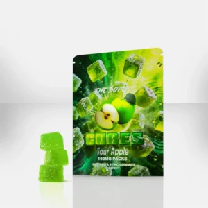 The Dopest Cubes: Sour Apple 100mg Delta 9 Gummies